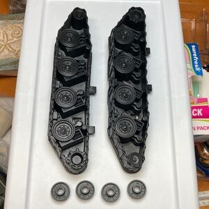 Gi Joe 1988 Warthog track parts, Hasbro, tabs intact, rollers included, vintage